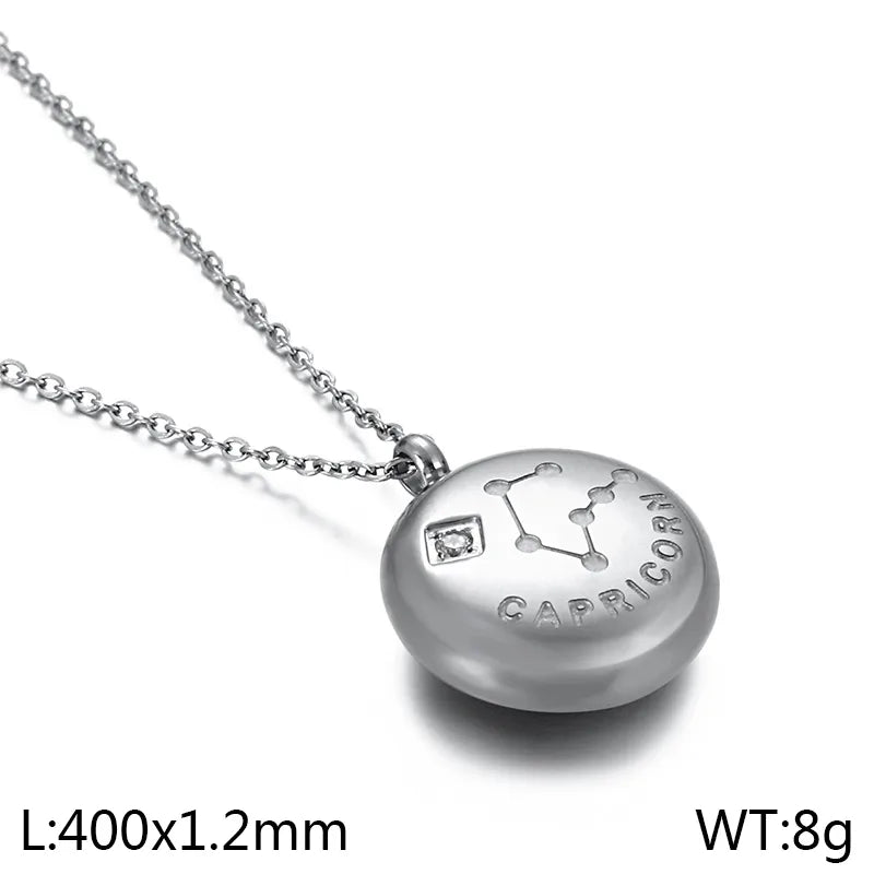 Simple Style Constellation 304 Stainless Steel Women'S Pendant Necklace