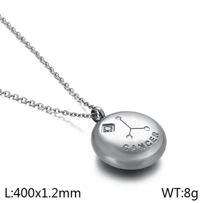 Simple Style Constellation 304 Stainless Steel Women'S Pendant Necklace