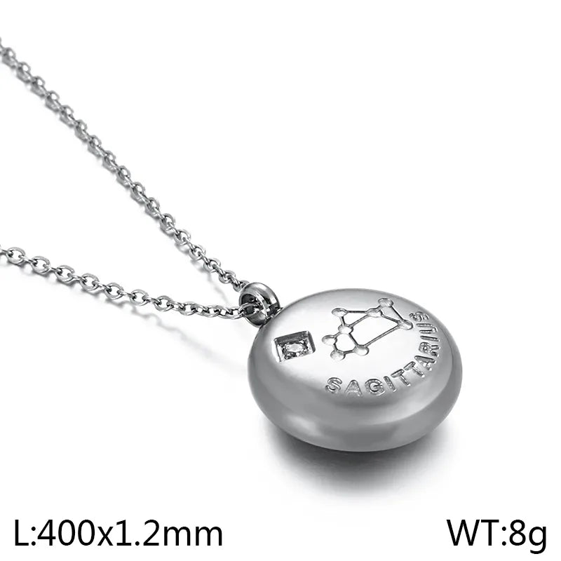 Simple Style Constellation 304 Stainless Steel Women'S Pendant Necklace