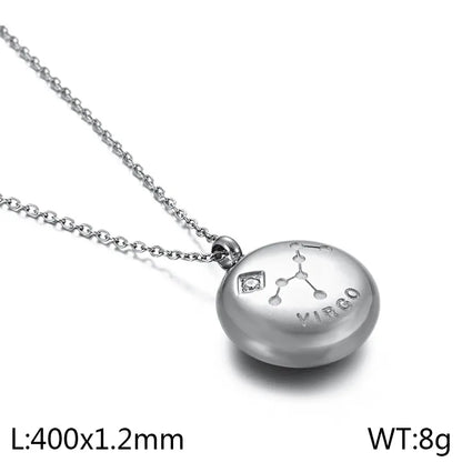 Simple Style Constellation 304 Stainless Steel Women'S Pendant Necklace