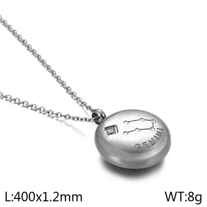 Simple Style Constellation 304 Stainless Steel Women'S Pendant Necklace