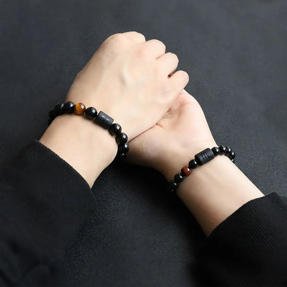 Simple Style Constellation Natural Stone Beaded Carving Bracelets