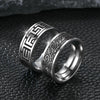 Simple Style Cool Style Printing Titanium Steel Polishing Enamel Carving Men'S Rings