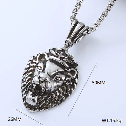 Simple Style Cool Style Snake Horse Dragon 304 Stainless Steel No Inlaid Men'S Pendant Necklace