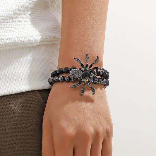 Simple Style Cool Style Spider Arylic Alloy Plating Men'S Bracelets