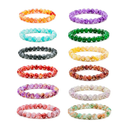 Simple Style Crack Glass Bead Glass Wholesale Bracelets