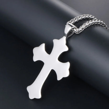 Simple Style Cross 304 Stainless Steel Men'S Pendant Necklace