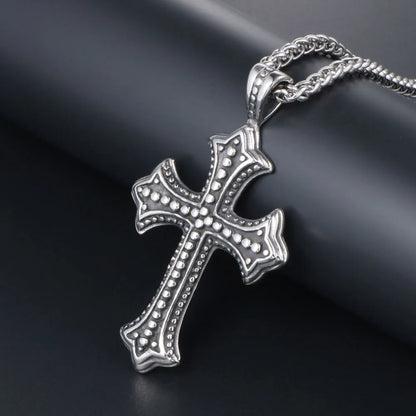 Simple Style Cross 304 Stainless Steel Men'S Pendant Necklace