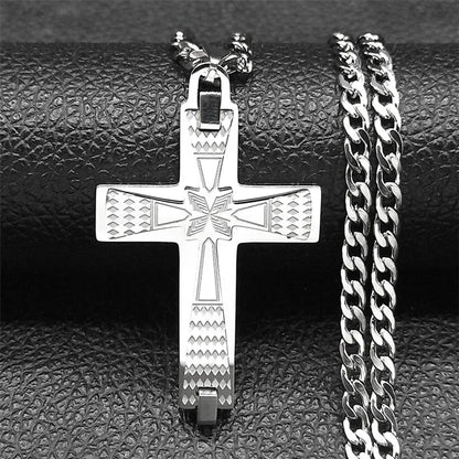 Simple Style Cross 304 Stainless Steel Plating Unisex Pendant Necklace