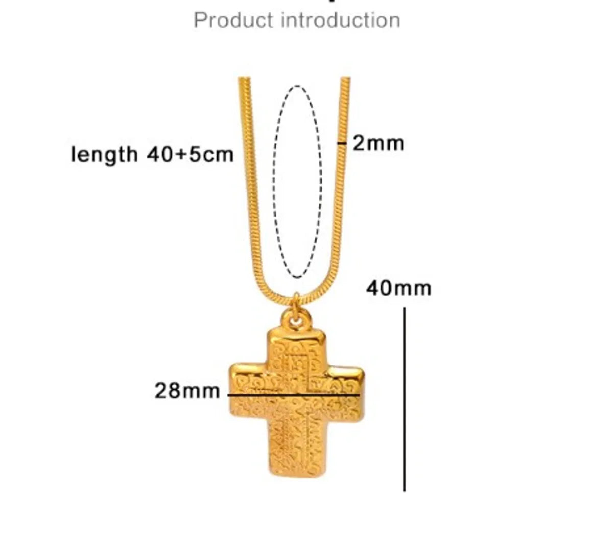 Simple Style Cross 304 Stainless Steel Wholesale Pendant Necklace