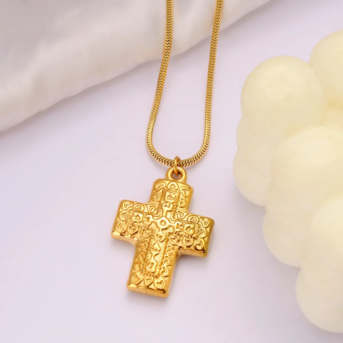 Simple Style Cross 304 Stainless Steel Wholesale Pendant Necklace