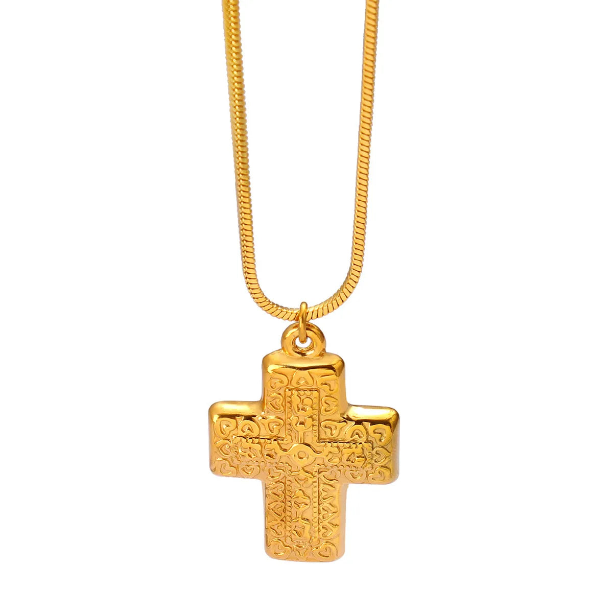 Simple Style Cross 304 Stainless Steel Wholesale Pendant Necklace