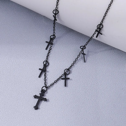 Simple Style Cross Alloy Plating Women's Necklace