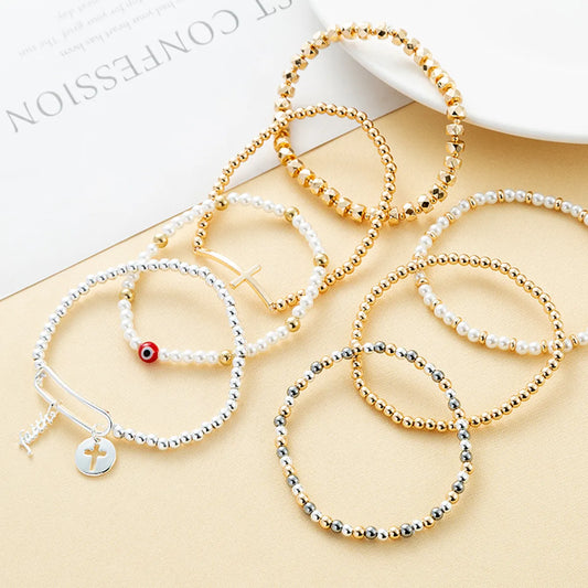 Simple Style Cross Eye Alloy Wholesale Bracelets