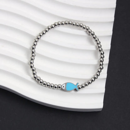 Simple Style Cross Eye Fish 304 Stainless Steel Wholesale Bracelets