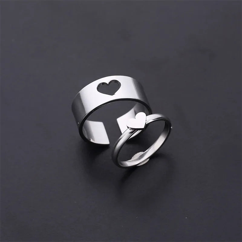 Stainless Steel Titanium Steel Gold Plated Simple Style Plating Hollow Out Cross Heart Shape Butterfly Rings