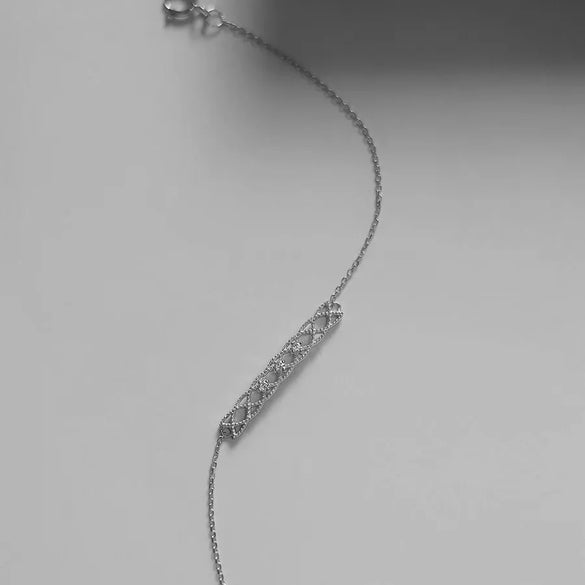 Simple Style Cross Solid Color Sterling Silver Plating Mesh Inlay Zircon 14k Gold Plated Bracelets