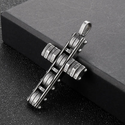 Simple Style Cross Stainless Steel Pendants