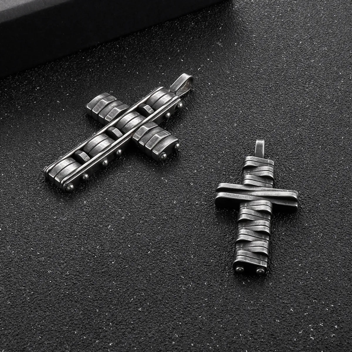 Simple Style Cross Stainless Steel Pendants