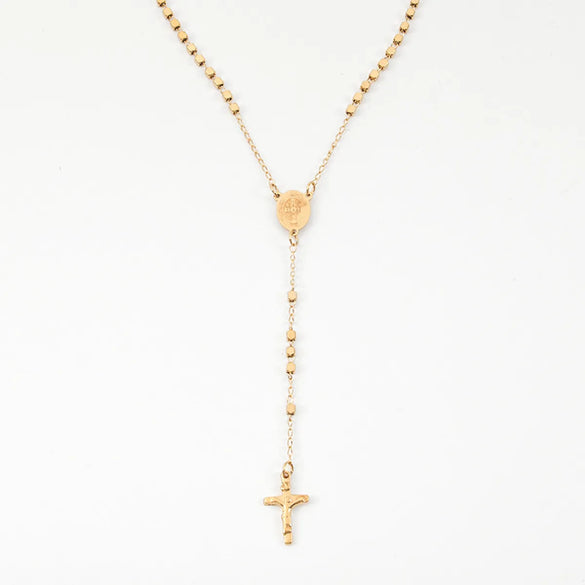 Simple Style Cross Stainless Steel Plating Necklace