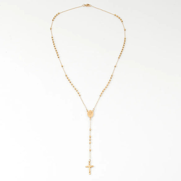 Simple Style Cross Stainless Steel Plating Necklace