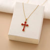 Simple Style Cross Titanium Steel Wholesale Pendant Necklace