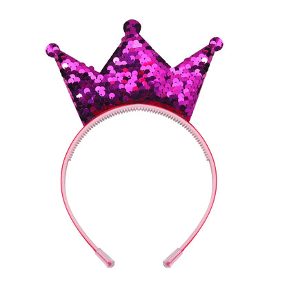 Simple Style Crown Plastic Resin Patchwork Hair Band