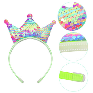 Simple Style Crown Plastic Resin Patchwork Hair Band