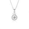 Simple Style Crown Sterling Silver Inlay Moissanite Zircon Pendant Necklace