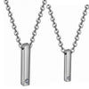 Simple Style Customization Laser Engraving 304 Stainless Steel Plating Unisex Pendant Necklace Men Pendant Necklaces