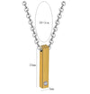 Simple Style Customization Laser Engraving 304 Stainless Steel Plating Unisex Pendant Necklace Men Pendant Necklaces
