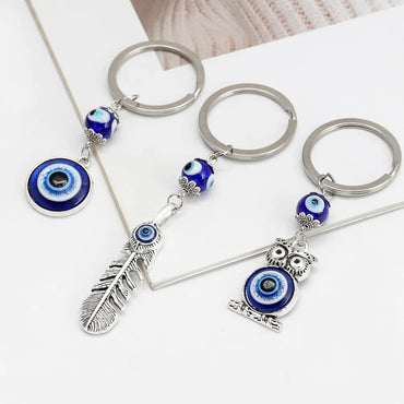 Simple Style Devil'S Eye Alloy Patchwork Women'S Keychain