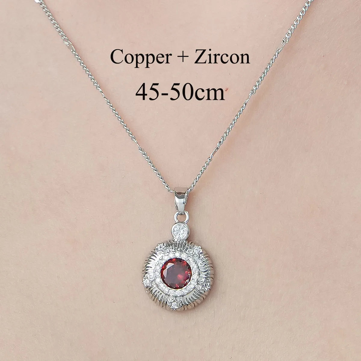 Simple Style Devil'S Eye Star Flower Copper Plating Inlay Zircon Pendant Necklace