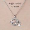 Simple Style Devil'S Eye Star Flower Copper Plating Inlay Zircon Pendant Necklace