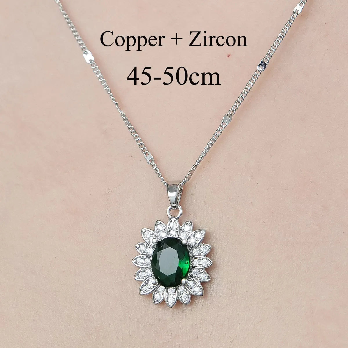 Simple Style Devil'S Eye Star Flower Copper Plating Inlay Zircon Pendant Necklace