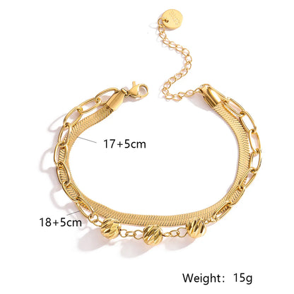 Simple Style Devil's Eye Titanium Steel Enamel Plating Inlay Zircon 18k Gold Plated Bracelets