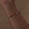 Wholesale Jewelry Simple Style Devil'S Eye Titanium Steel 18K Gold Plated Patchwork Bracelets Necklace