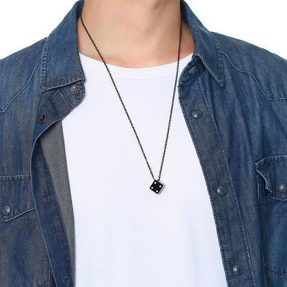 Simple Style Dice Stainless Steel Plating Pendant Necklace