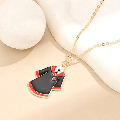 Simple Style Doctoral Cap Letter Rainbow Alloy Enamel Plating Women'S Pendant Necklace