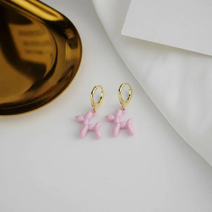 Simple Style Dog Alloy Plating Women'S Earrings 1 Pair