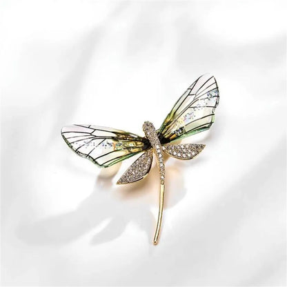 Simple Style Dragonfly Alloy Plating Inlay Acrylic Rhinestones Women'S Brooches