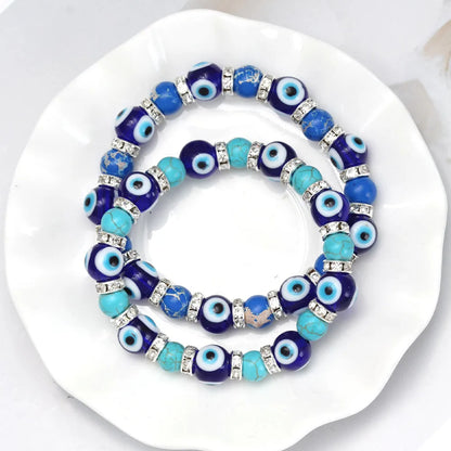 Simple Style Eye Alloy Glass Wholesale Bracelets