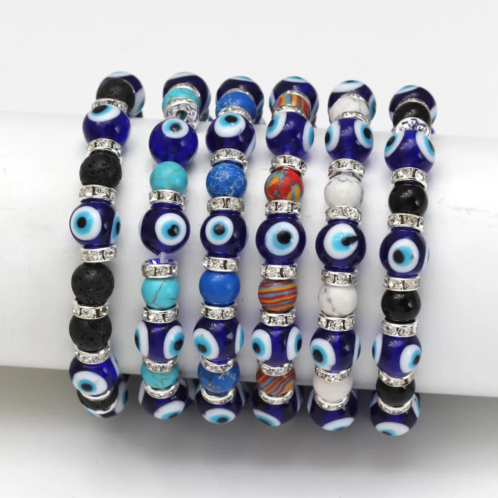 Simple Style Eye Alloy Glass Wholesale Bracelets