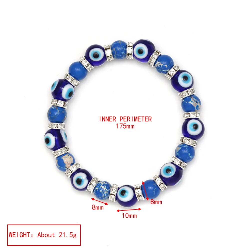 Simple Style Eye Alloy Glass Wholesale Bracelets