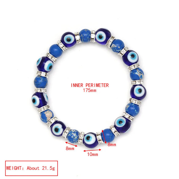 Simple Style Eye Alloy Glass Wholesale Bracelets