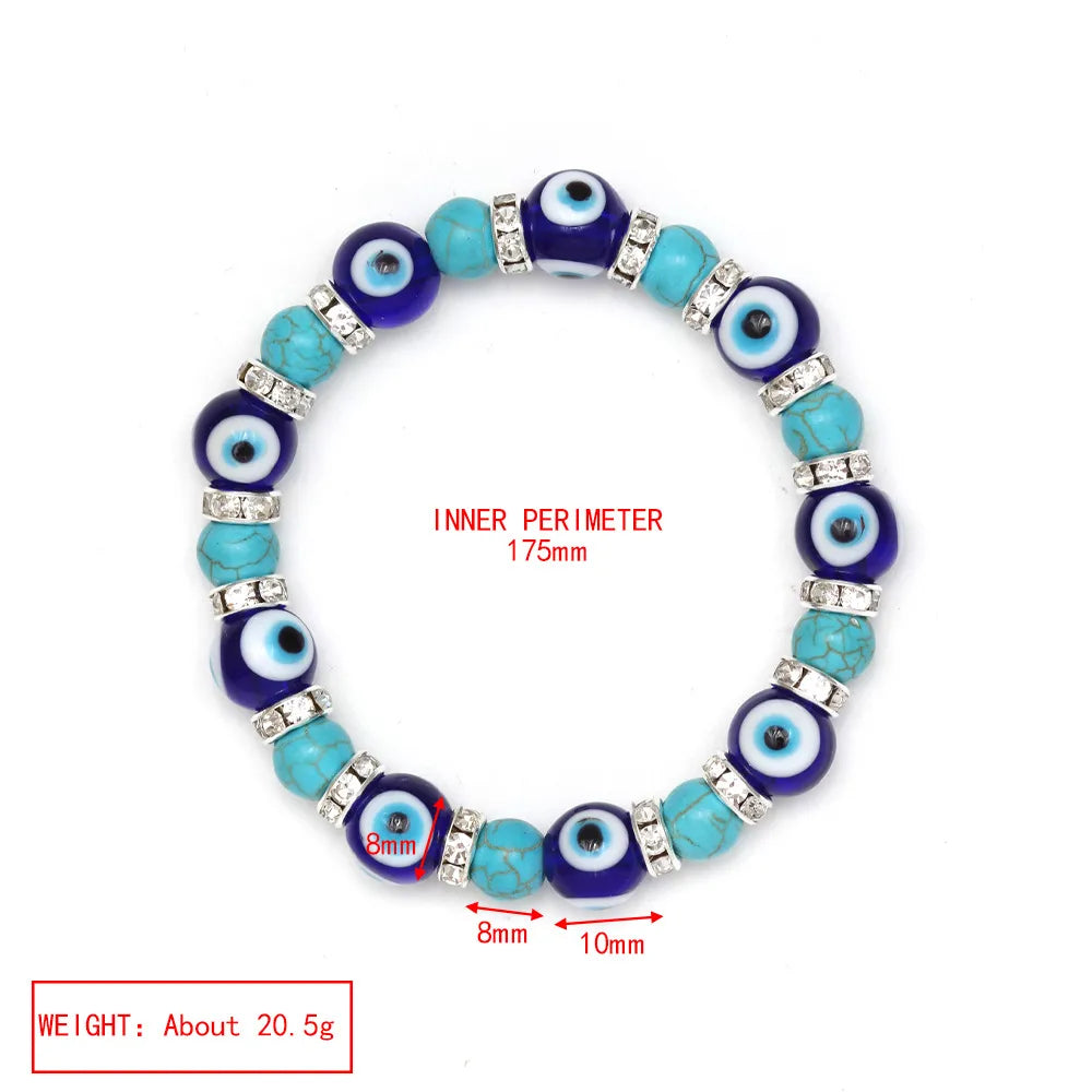 Simple Style Eye Alloy Glass Wholesale Bracelets