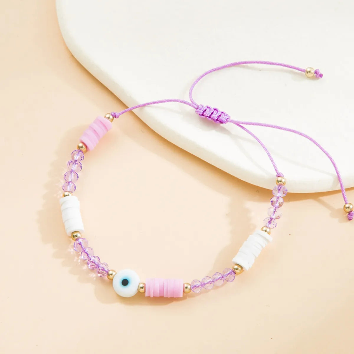 Simple Style Eye Artificial Crystal Knitting Bracelets 1 Piece