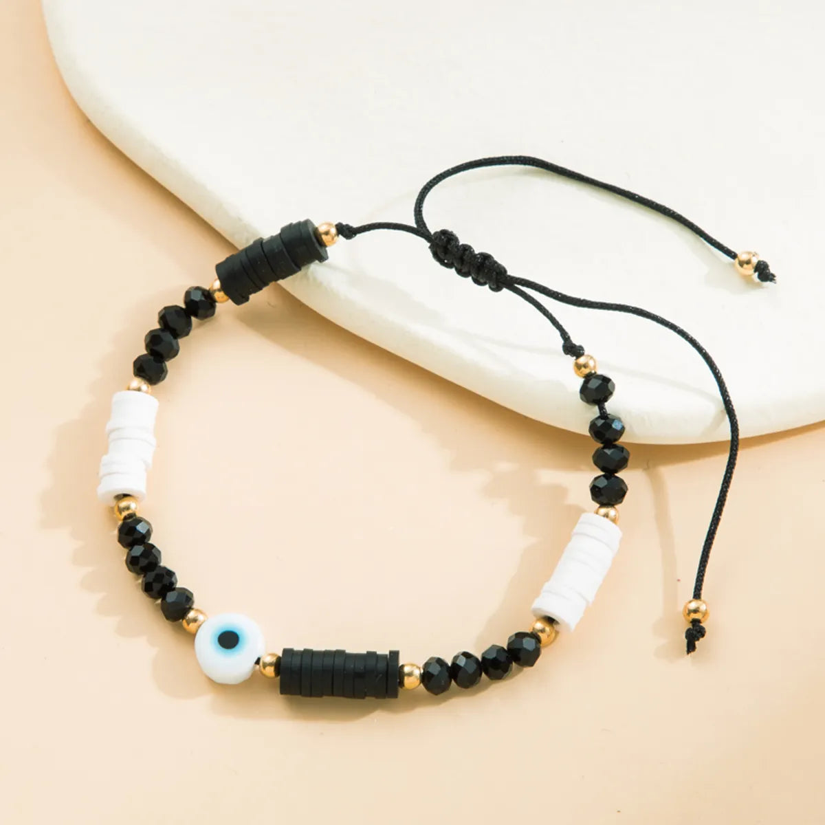 Simple Style Eye Artificial Crystal Knitting Bracelets 1 Piece