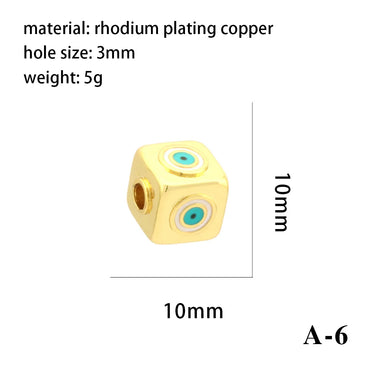 Simple Style Eye Copper Enamel Plating Inlay Zircon 18k Gold Plated Charms Jewelry Accessories