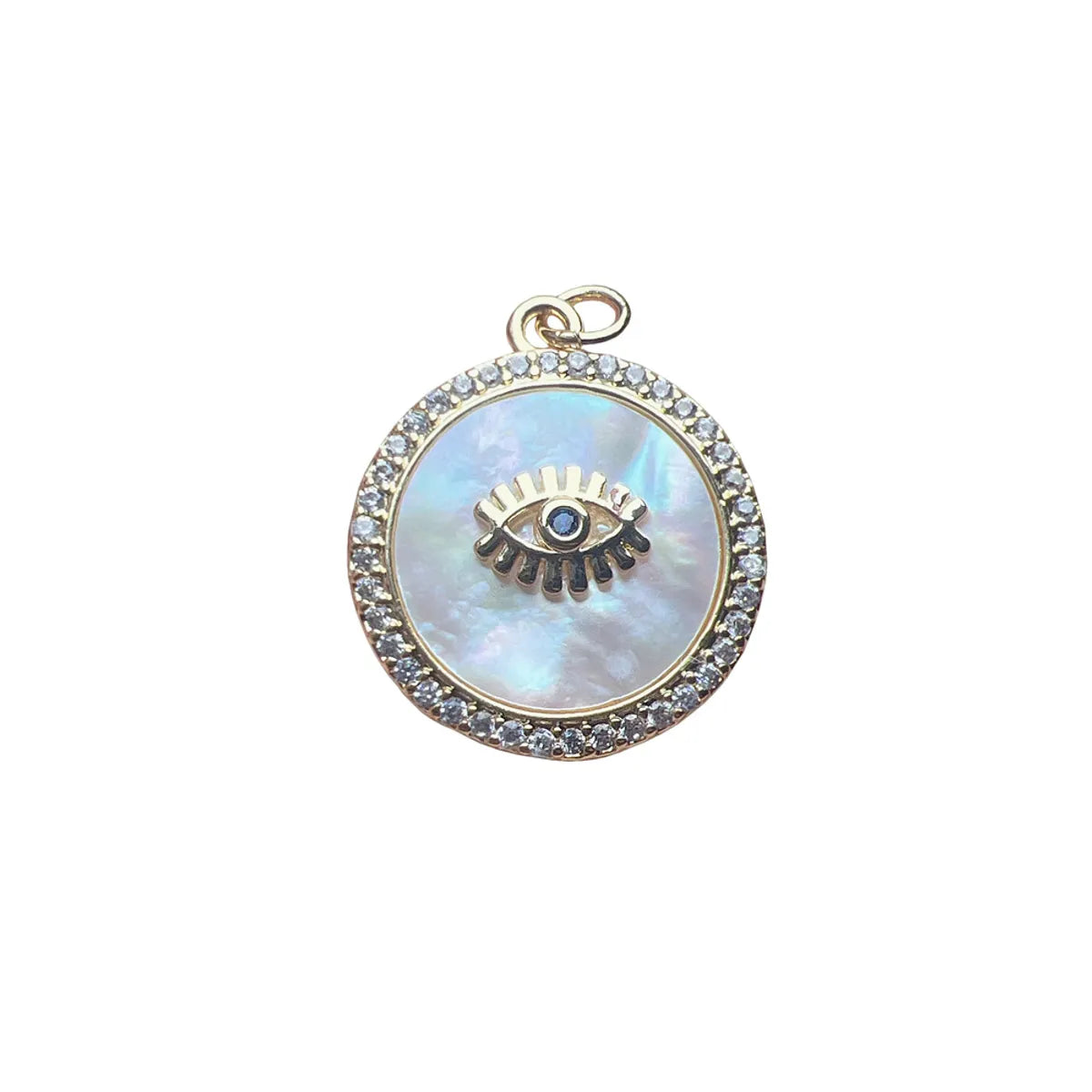 Simple Style Eye Shell Copper Plating Inlay Zircon Jewelry Accessories